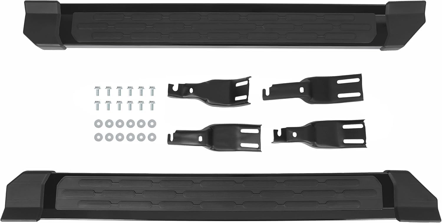 KUAFU Running Board Compatible with 2021-2024 Ford Bronco 2 Door Aluminum Side Step Bar Nerf Bar Powder Coated Black