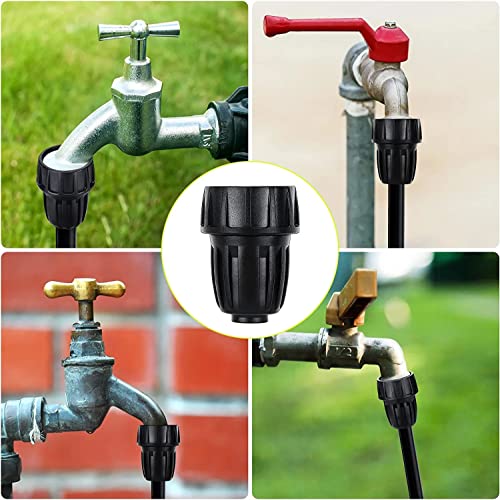 Yulaiyoen 1/2 Inch Drip Irrigation Tubing Faucet Adapter 3 Pack, 3/4" To 1/2" Irrigation Hose Adapter, 3/4 Inch Faucet Connector Garden Hose Adapter #TOP5