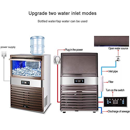 Fabricadora de hielo acero inoxidable 80kg/24h 18kg miniatura 3