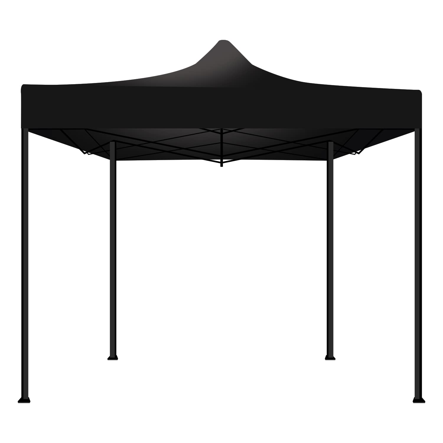 KEBON - GAZEBO DA GIARDINO 3X3 IMPERMEABILE TENDONE PIEGHEVOLE PER FIERE… (Nero)