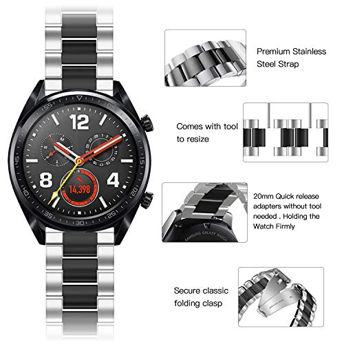 Correa de Metal Compatible con Huawei Watch GT/GT2 42mm/Samsung Galaxy Watch 42mm - Imagen 5