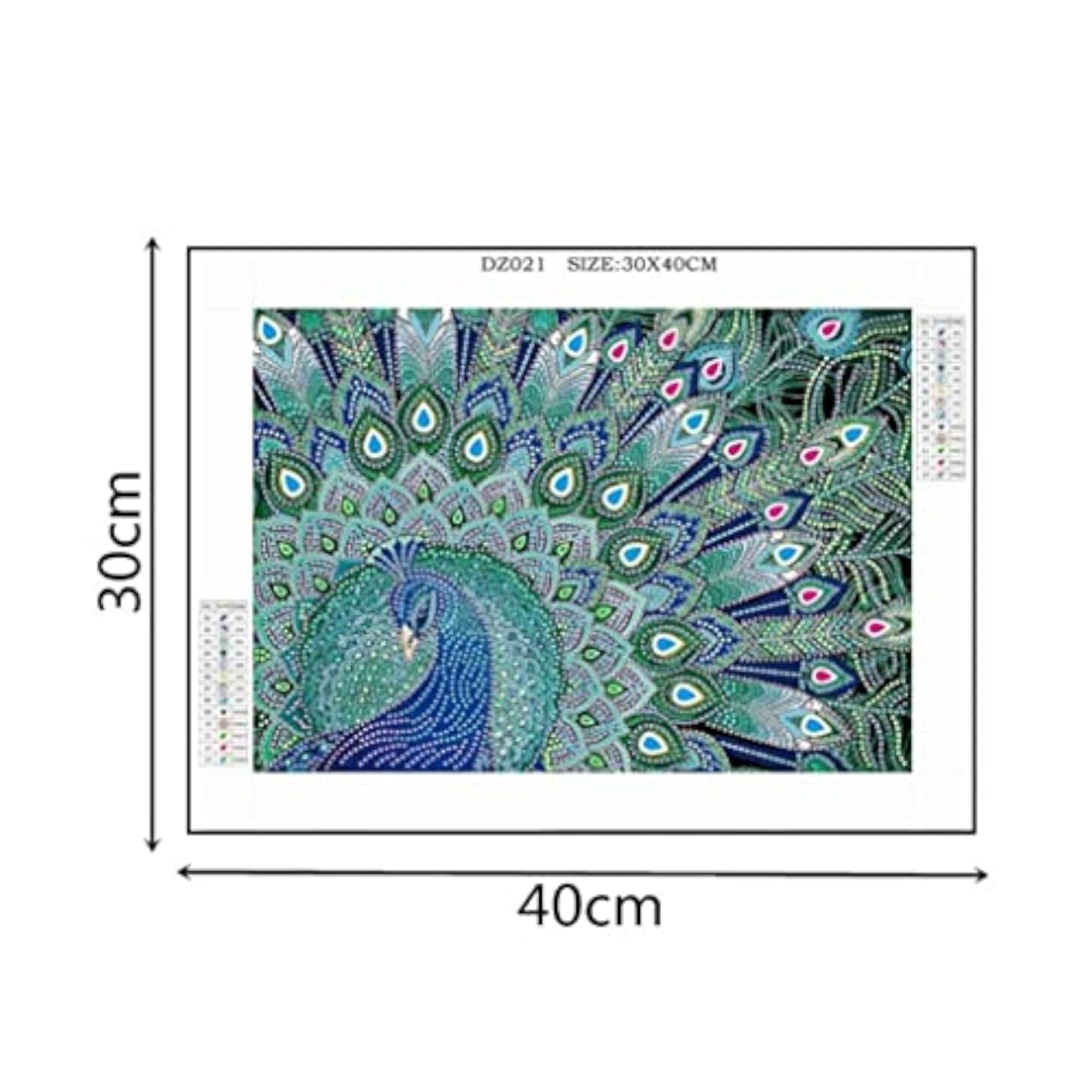 DIY 5D Diamond Painting Embroidery Kit, Peacock Design