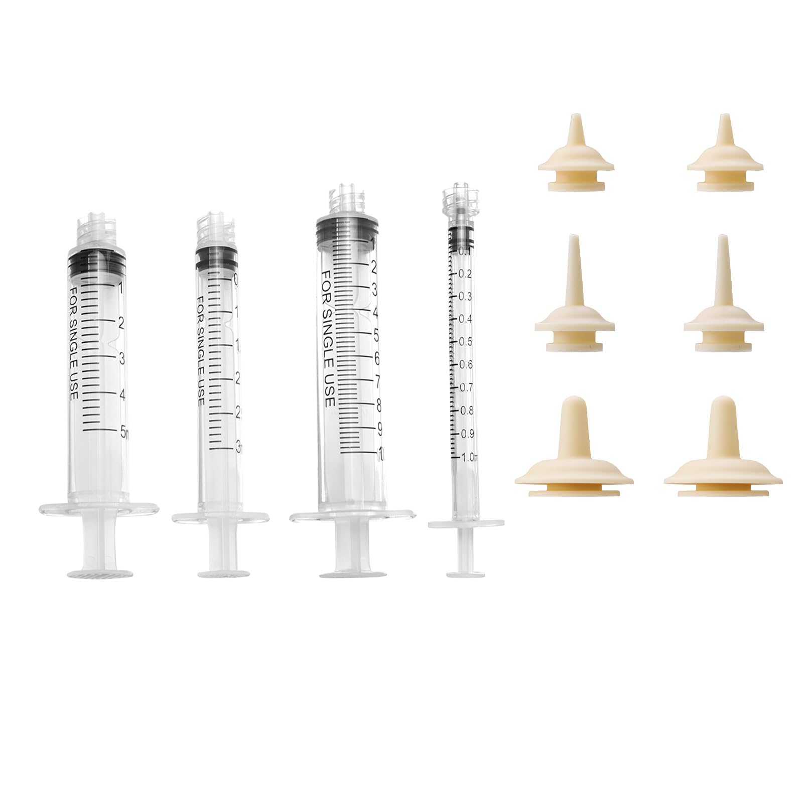 Lucxhcky 14PCS Pet Nursing Kit with 1ml 3ml 5ml 10ml Syringes 4 Short and 4 Long Teats 2 Large Bottles for Newborn Kittens Puppies Anti Choke Feeding Set