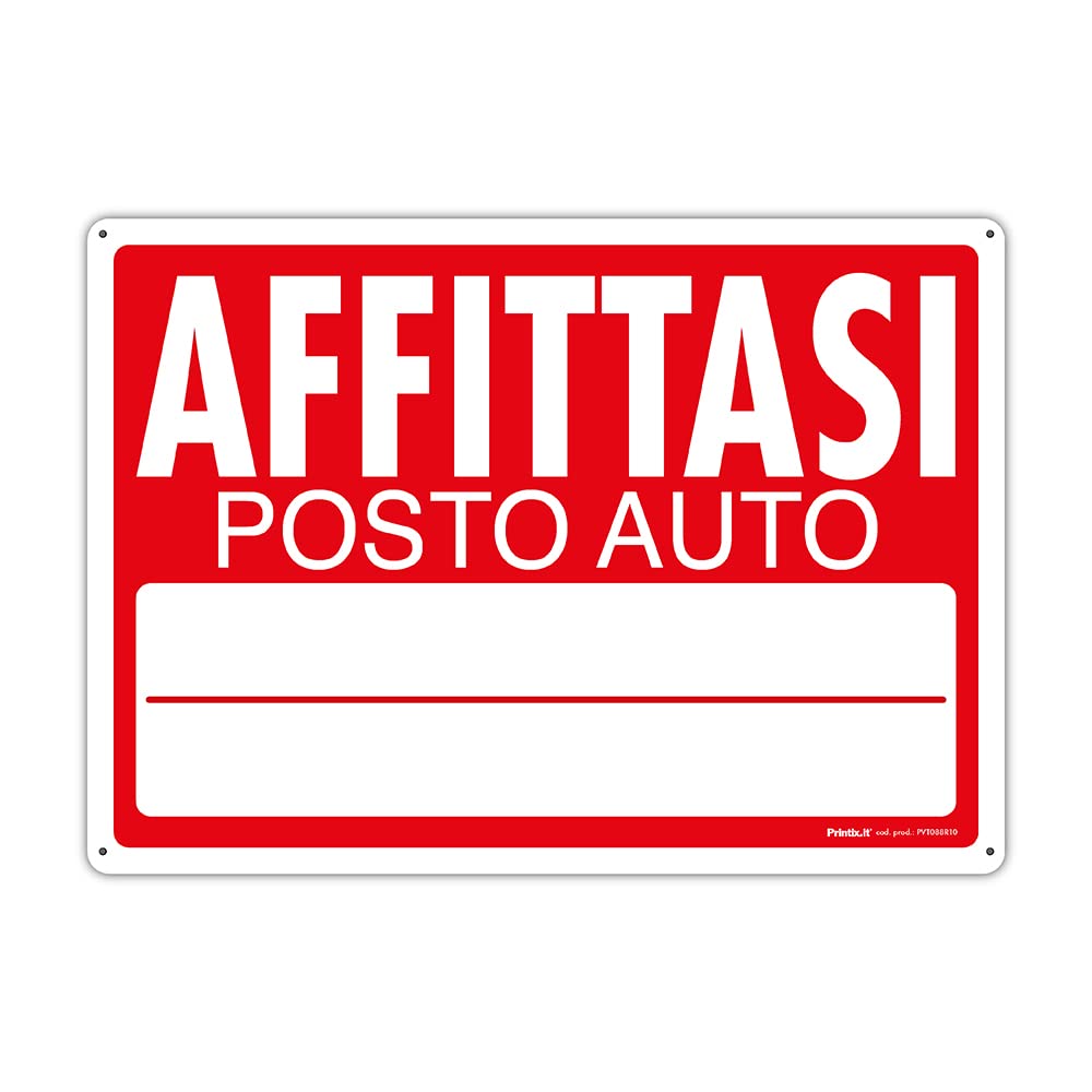 Cartello AFFITTASI Verde 30x20cm - Plastificato Antipioggia Con Scritta Grande E Spazio Per Telefono