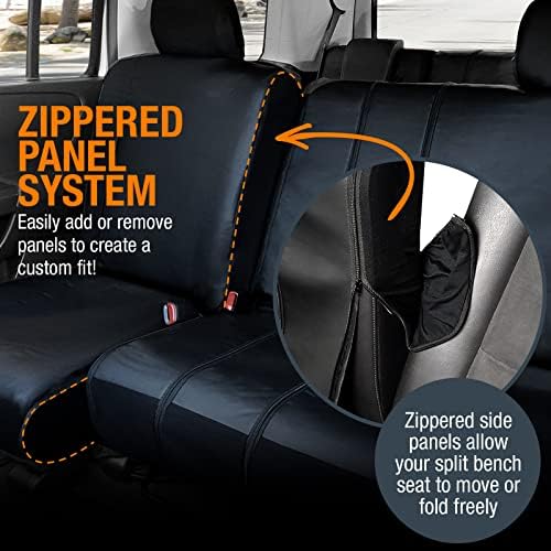 Leadpro SUV Rear Bench Seat Cover for 2nd or 3rd Row Split Folding Back Seats, Fits 60/40 or 40/60 Split Bench Seats or 50/50 Rear Third Row Backseat, Universal, Easy to Clean, Black Faux Leather 6 Leadpro SUV Rear Bench Seat Cover for 2nd or 3rd Row Split Folding Back Seats, Fits 60/40 or 40/60 Split Bench Seats or 50/50 Rear Third Row Backseat, Universal, Easy to Clean, Black Faux Leather