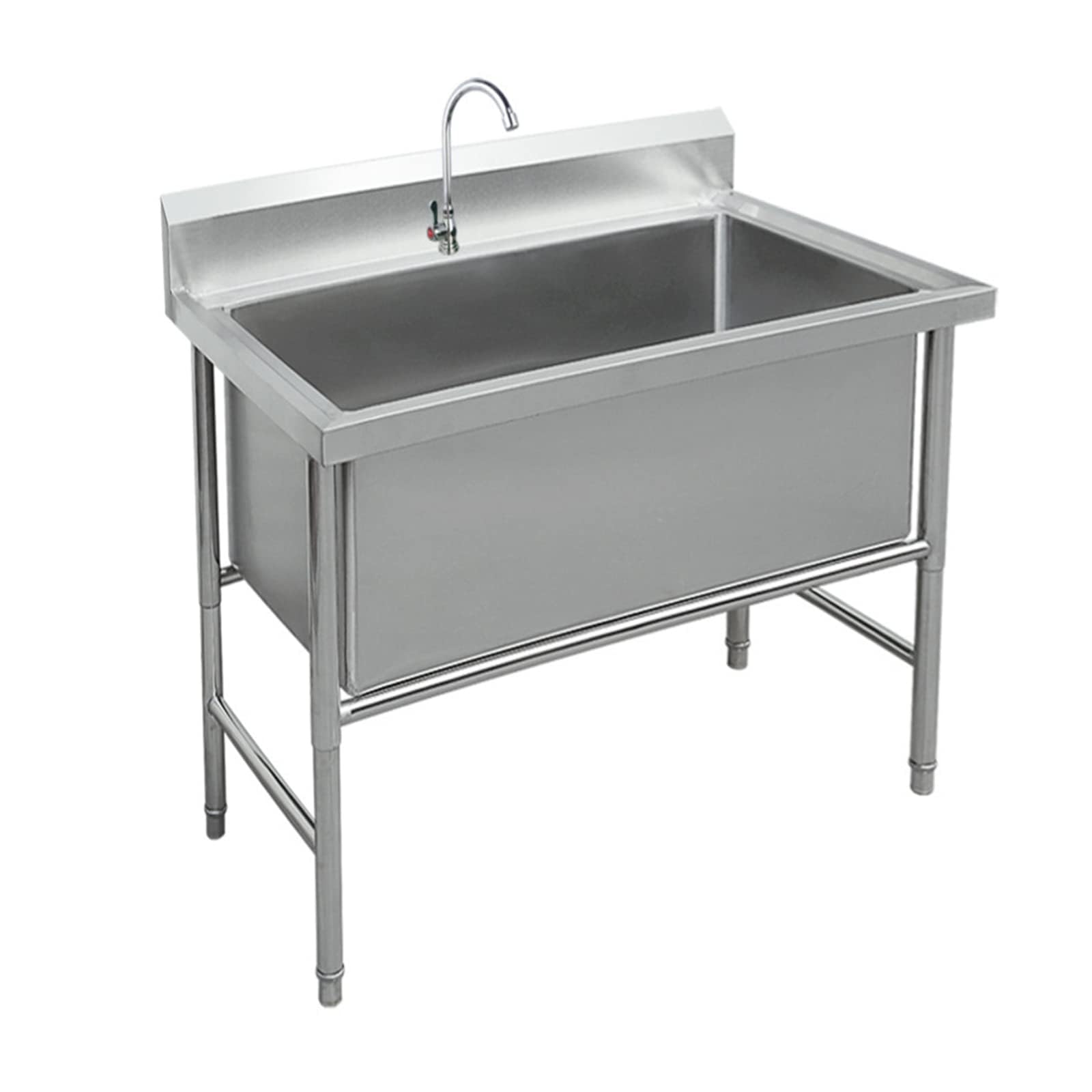 Lavello in Acciaio Inossidabile Indipendente, lavello di Servizio, lavello da Cucina Commerciale a 1 Scomparto, lavello da Cucina Industriale, lavello c,31in