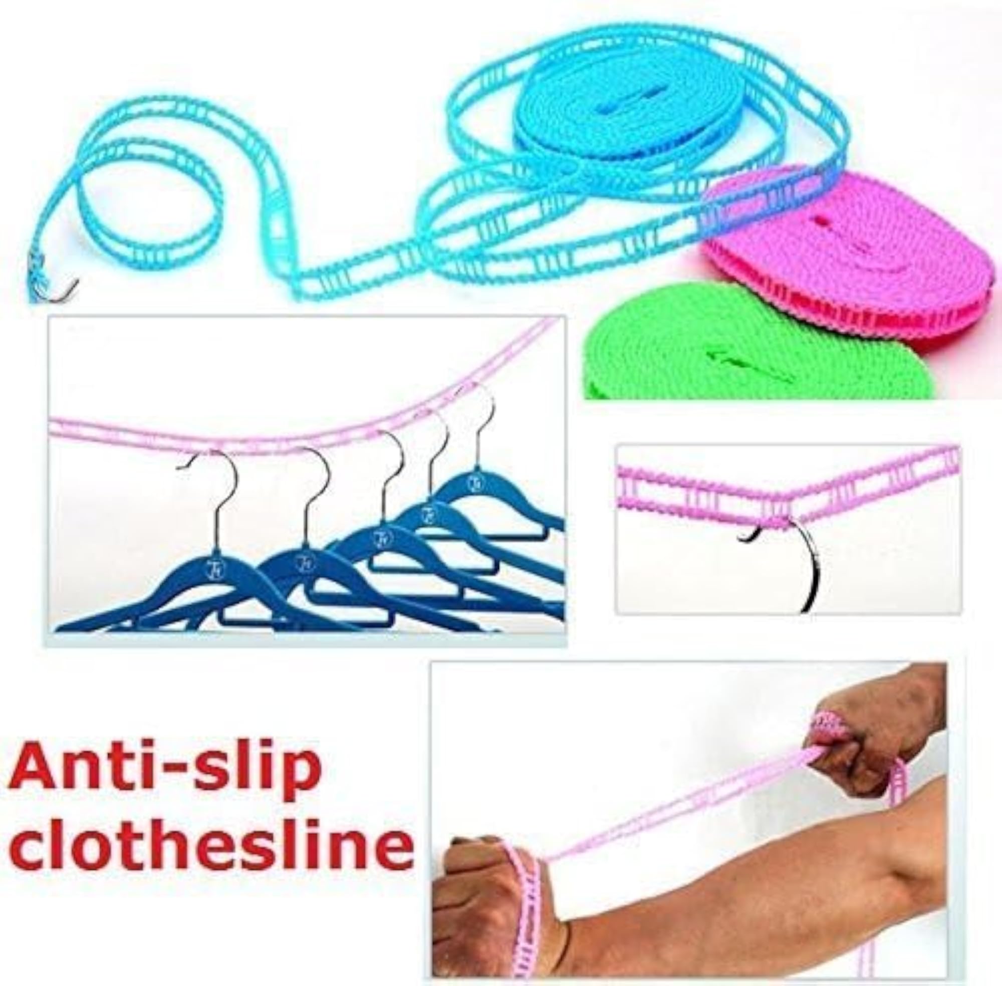 Windproof Anti-Slip Clothes Drying Nylon Rope Line