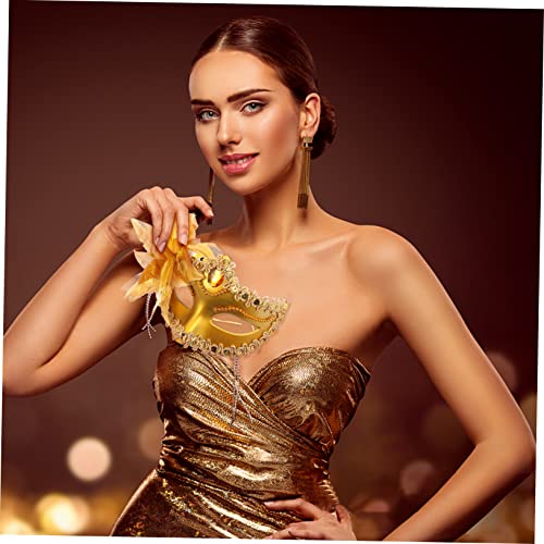 Levemolo 2 Peças Máscara De Lírio Máscara De Carnaval Meia Máscara De Flor Máscara De Flor Supriment