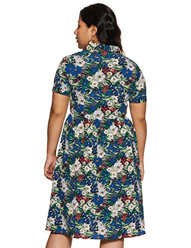 Image of pluss Women's Georgette A-Line Knee-Length Dress