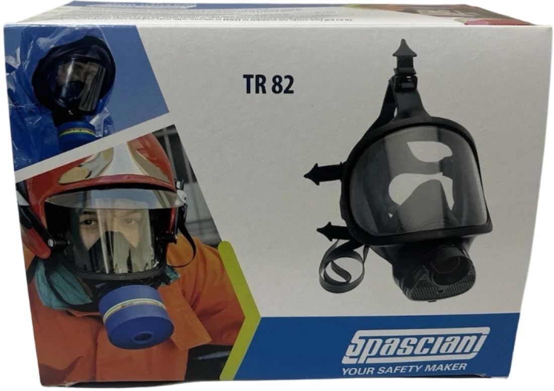 Generico Maschera Pieno Facciale con Vetro di Sicurezza Spasciani TR 82 Respiratore DPI Professionale 112220000