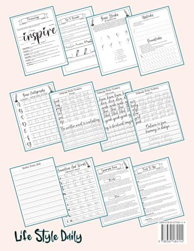 Calligraphy Workbook for Beginners: Simple and Modern Handwriting - A Beginner's Guide to Mindful Lettering, Transforming Your Notes into Art and Unleashing the Beauty of Penmanship