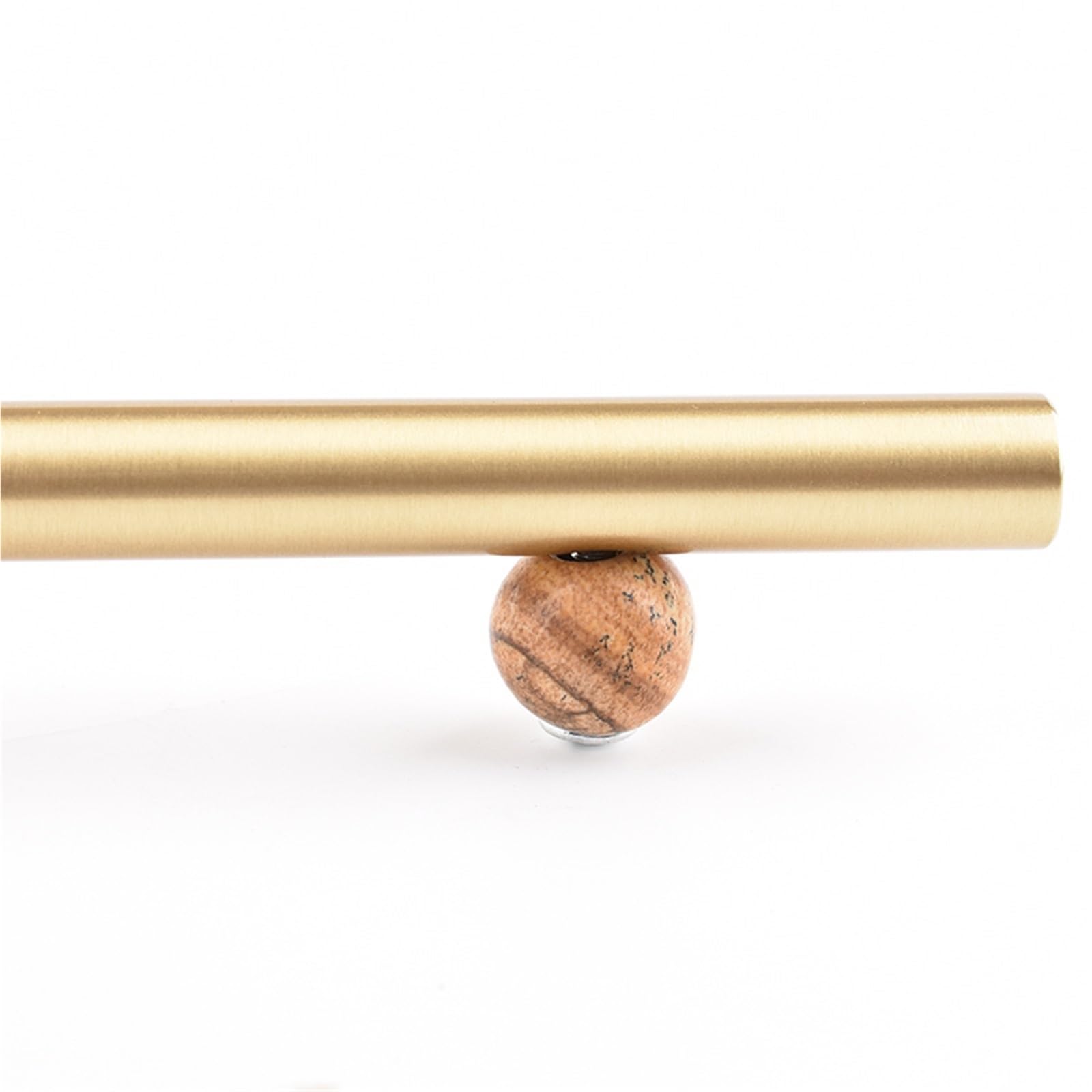 Ryqzhhy E Cabinet Handl Solid Brass Agat Ston Cabinet Handl Drawer Knobs Gold Lengthening Kitchen Closet Cupboard Hardware(,Hol To Hol 256Mm)