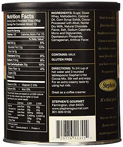Stephen's Gourmet Hot Cocoa, Milk Chocolate, 16-Ounce Cans (Pack Of 6) #TOP2