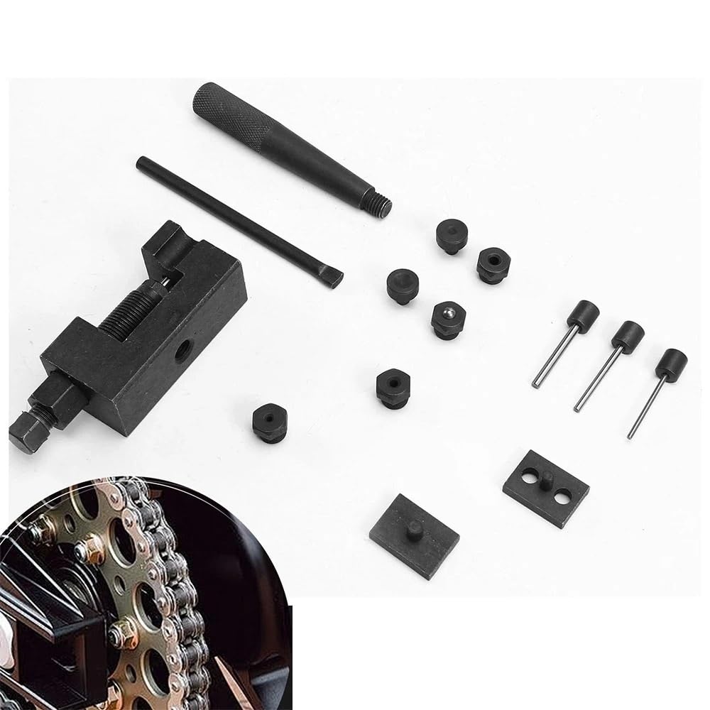 Schwungradabzieher Motorrad Kettenbrecher Werkzeug 6 Pins Kettenschneider Riveter Fahrradkette Pin Pressgriff für 415/420/428/520/525/530/630