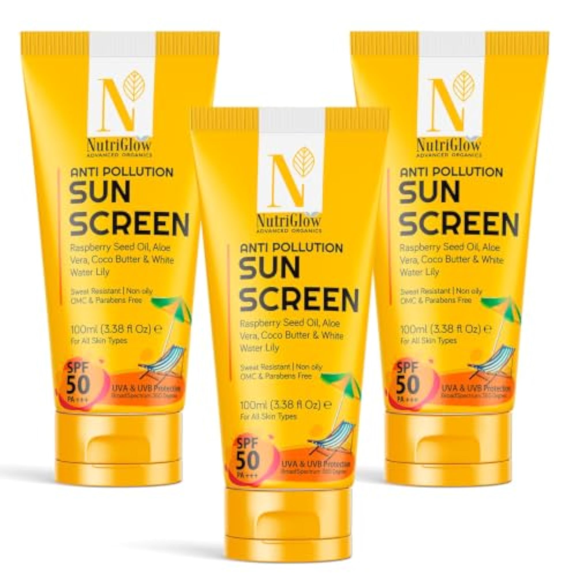 Advanced Organics Anti-Pollution Sunscreen SPF 50, Broad Spectrum Protection