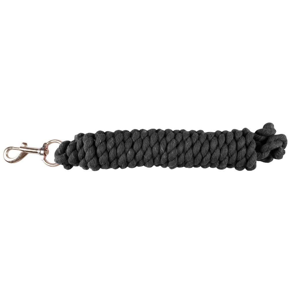 Longe Horze Basique de 4 mètres coloris noir indispensable pour la vie aux écuries et le paddock