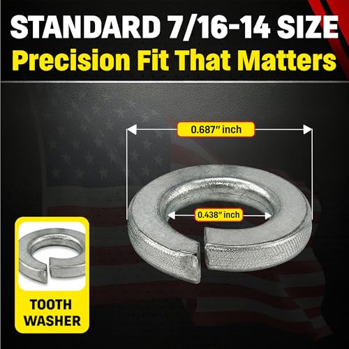 Image of Stainless 7 /16-14 Lock Washer, 304 Stainless Steel, 50 Pieces (7 /16-14 Lock Washer)