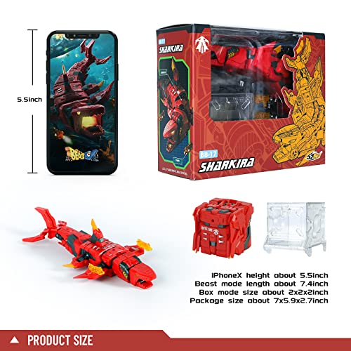 52TOYS Beastbox SHARKIRA Deformation Toy, Collectible Shark Action Figure, Multicolored Gift for Boys - Image 7
