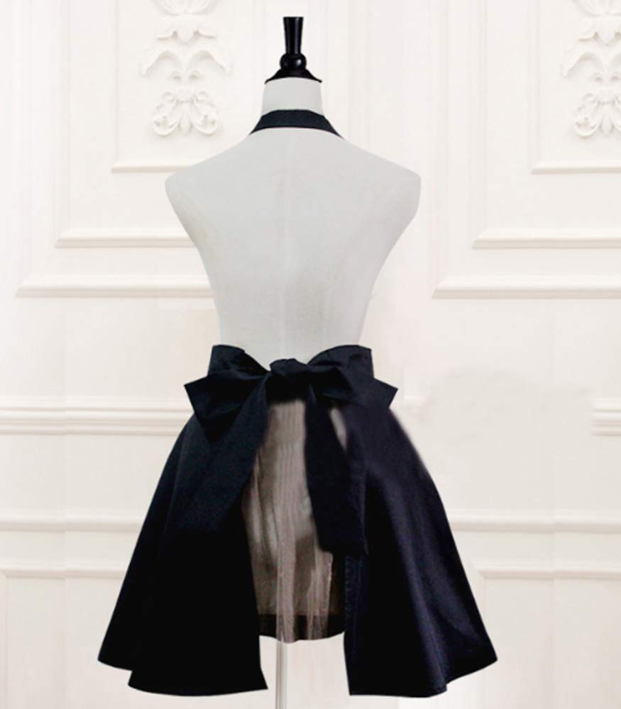 Womens Ladies For Kitty Black Cat Apron Kitchen Baking Cooking Dress Up Cosplay Anime