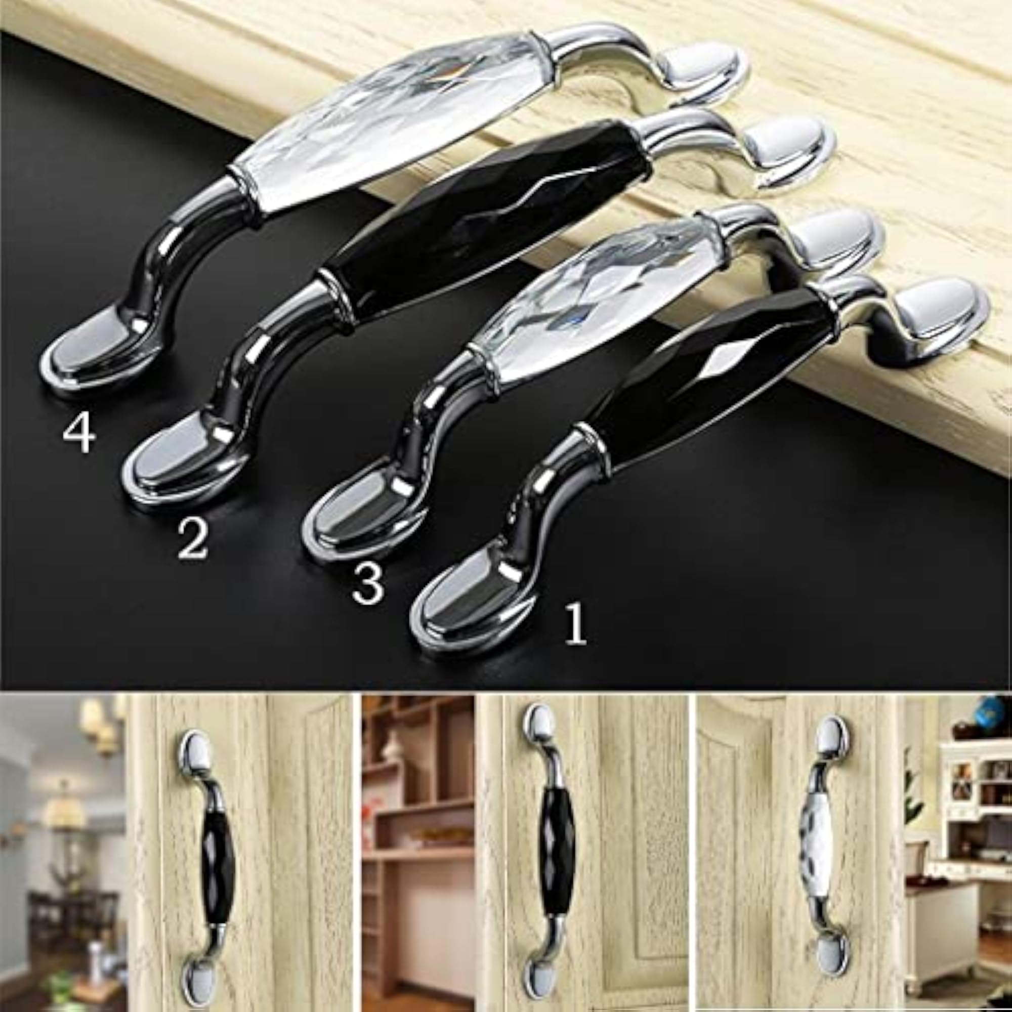 Crystal Door Handles Cabinet Pull Knob #1