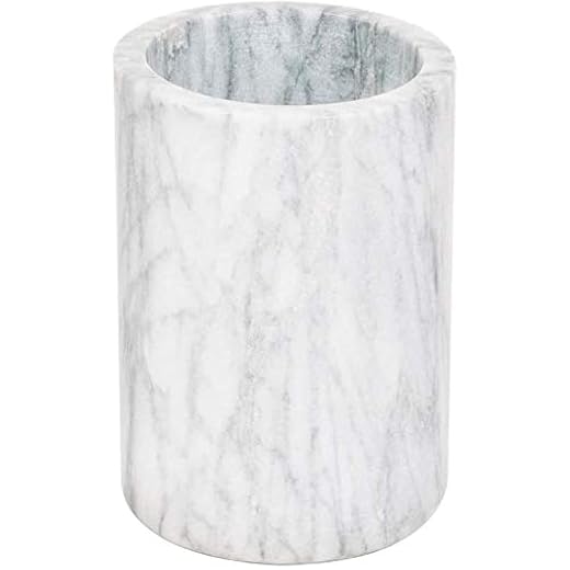 Kota Japan White Marble Stone Wine and Champagne Bottle Chiller Cooler - 7" X 5" | Elegant Kitchen Utensil Holder | Must Have Wine Chiller for Your Home | Impress Your Guests at Next Party or Event!