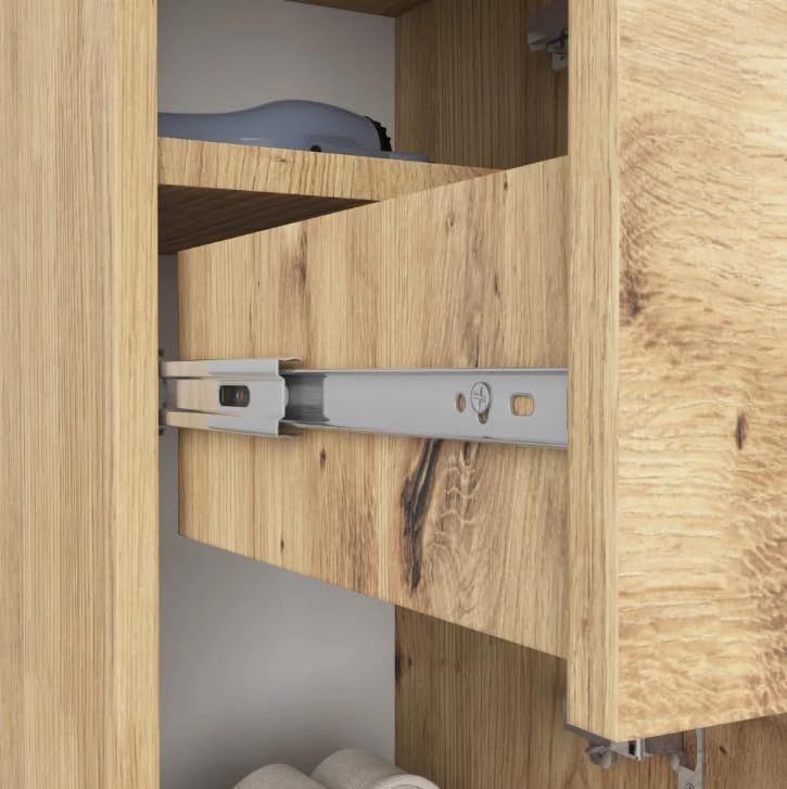 BDW Armoire de Salle de Bain Moderne et Grande capacité de Rangement pour Petits espaces, Universelle, Dimensions : 30 x 85 x 30 cm