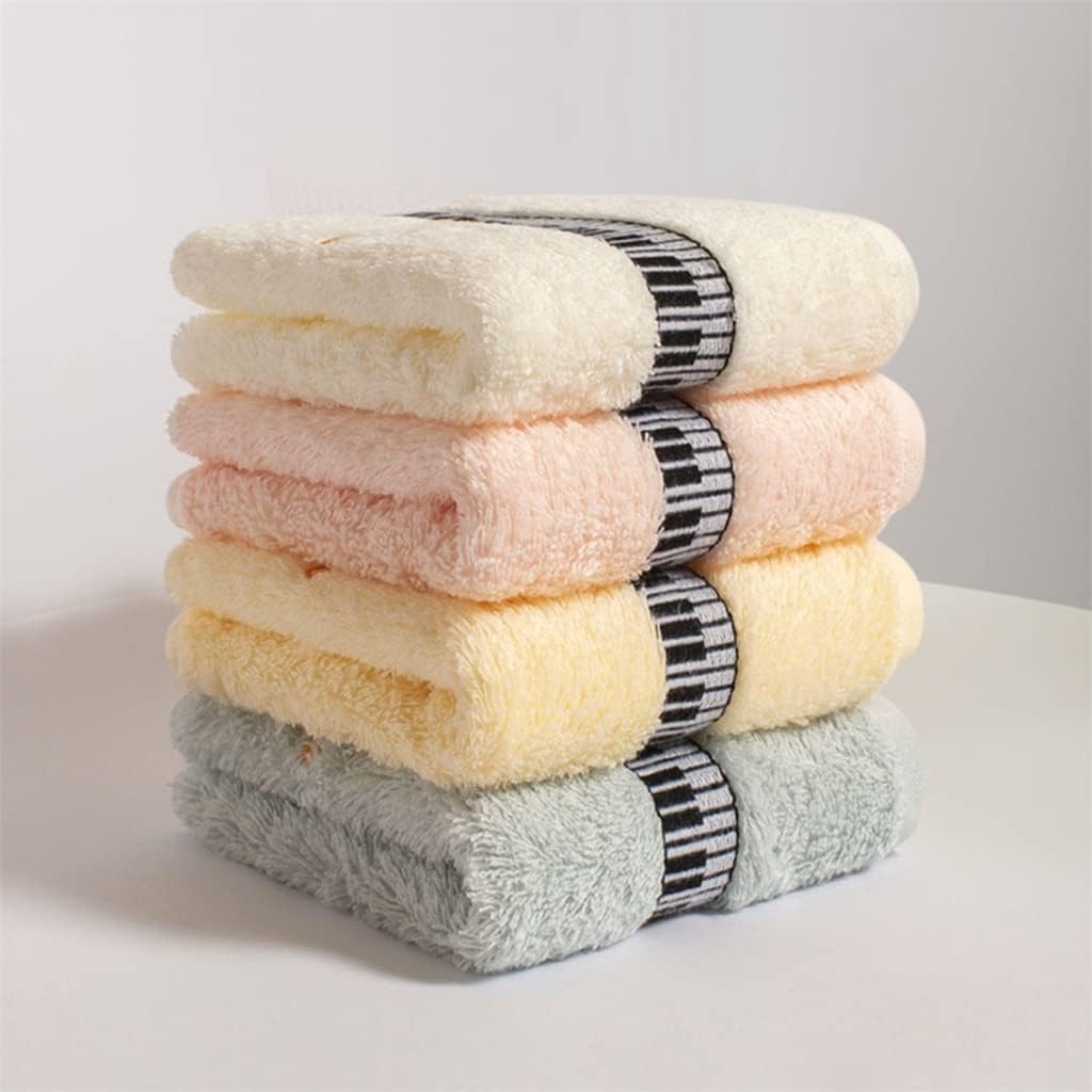 Towel wash face Household Cotton Water Wipe Hair Hand Bath Couples Adults not Easy to Lose Hair(B 4PS)