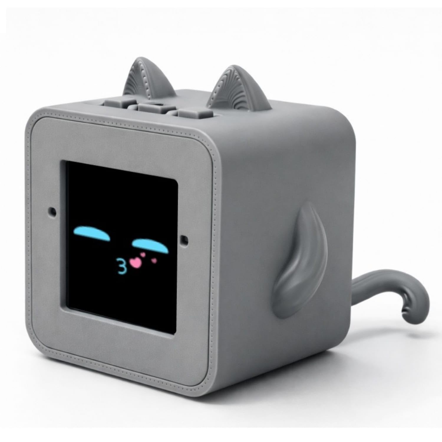 Multilingual AI Companion Robot Voice-Controlled Interactive Robot Pet Conversational Real-Time Tech Aficionados Enthusiasts, Kids, Desk, Bedside Table, Office, Gray-image-49