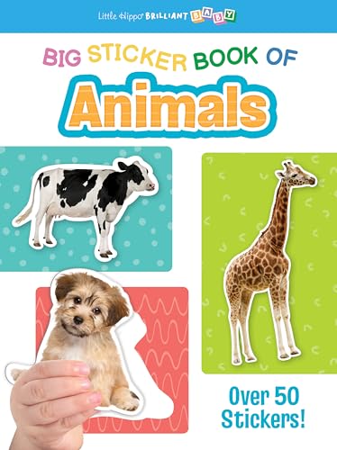 Little Hippo Books Big Sticker Book of Animals Children's Book | Children's Animals Activity Books | Children's Sticker Book | Best Kid's Activity ... (Brilliant Baby® Early Learning Collection)