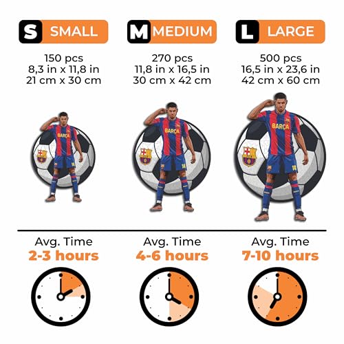 Iconic Puzzles, Barcelona, Marcus Rashford, Officially Licensed Wooden Puzzle, 100% Sustainable - Image 4