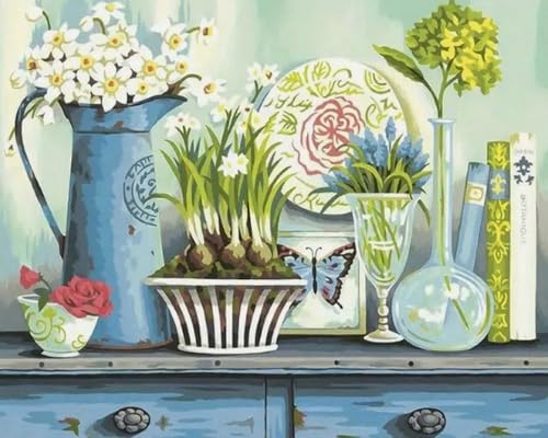 Diamond Painting Nature Morte Vintage COKYIS - Kit Complet Broderie Diamant 5D 40x50 cm