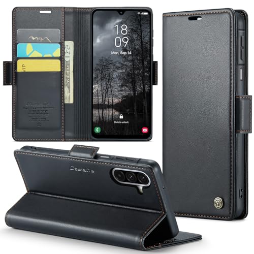 Phernykas for Samsung Galaxy A26 Wallet Case with Card Holder, Kickstand RFID Blocking Magnetic Closure Shockproof Protective PU Leather Case for Samsung A26 Flip Case Wallet - Black
