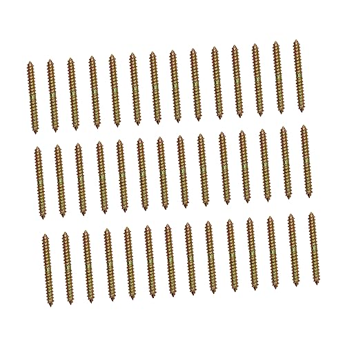 SOLUSTRE 40 Piezas tornillo double construcciones coches Automóviles Doble roscado inserte la tuerca soportes angulares de servicio pesado cierre perno autorroscante perno de zincado acero