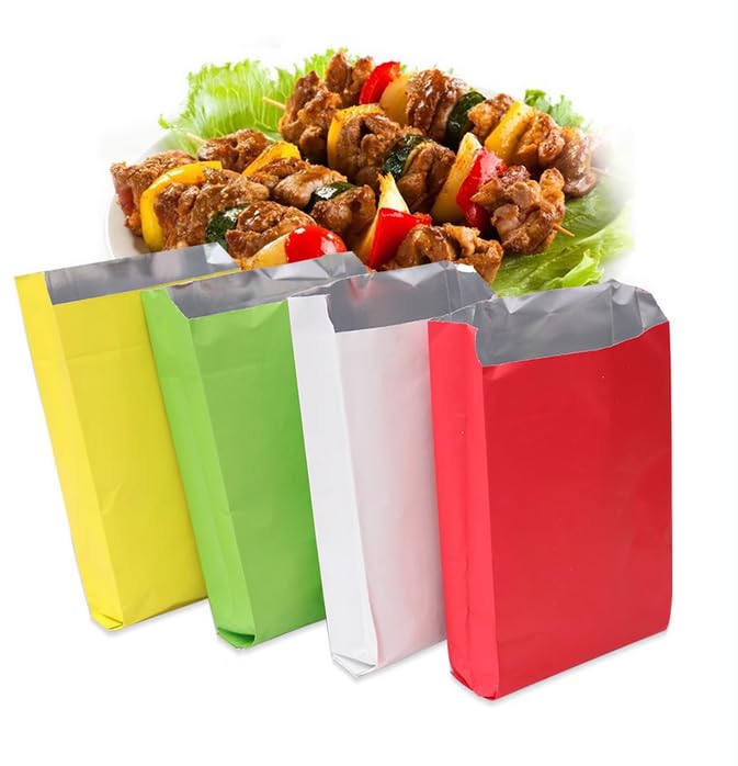 Hamburger-Verpackungen, Aluminiumfolie ausgekleidet, Lagertemperatur, perfekt für Sandwiches, Grillen, Hot Dog, Kraft-Lebensmittel-Geschenkpapier für Picknick, Festival, Weiß, Größe L (100 Stück Hamburger-Verpackungen, Aluminiumfolie ausgekleidet, Lagertemperatur, perfekt für Sandwiches, Grillen, Hot Dog, Kraft-Lebensmittel-Geschenkpapier für Picknick, Festival, Weiß, Größe L (100 Stück