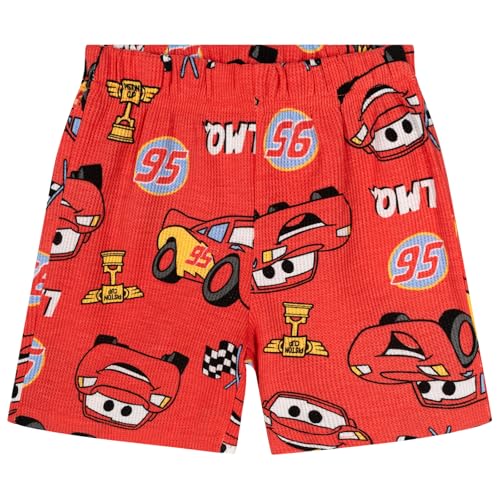 Image of Disney Boys' 2-Piece Tee and Shorts Set for Baby & Kids | Elastic Waistband Shorts, Soft Waffle Knit, Machine Washable