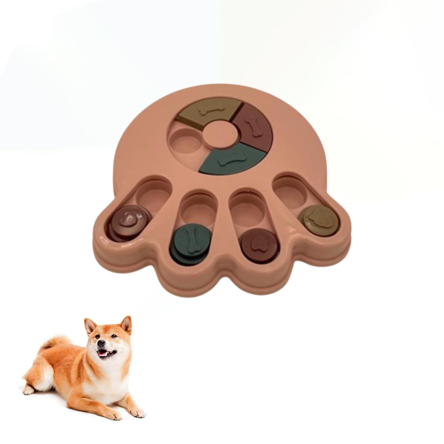 Interactive Pet Treat Dispenser, Slow Feeder, Brain Game, Puzzle, Improve IQ, Digestion, Reflexes, Train Body & Mind, Cats
