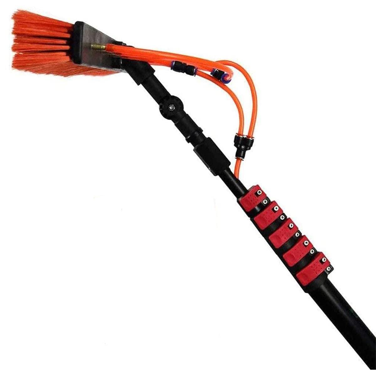 WXPGFEQ 12-36 FT Auto Parts Water Fed Telescopic Brush Window Cleaning Pole,Suitable for Photovoltaic Panel Cleaning, Trucks Windows, Window,30FT/9M