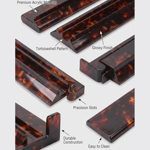 Set de rack para Mahjong de 17.5 pulg con diseño tortoise shell miniatura 7