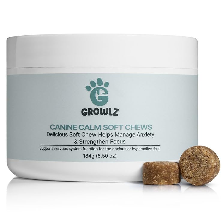 Growlz Dog Calming Chews: Anxiety Relief & Travel Treats - K9 Soo...
