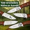 ADAM WILD Jagdmesser mit Gravur | Geschenke für Dackelliebhaber | Dackel Motiv mit Wunschname | Rauhaardackel Geschenke zu Weihnachten & Geburtstag | Geschenkideen für Jäger (ohne Ständer) #4