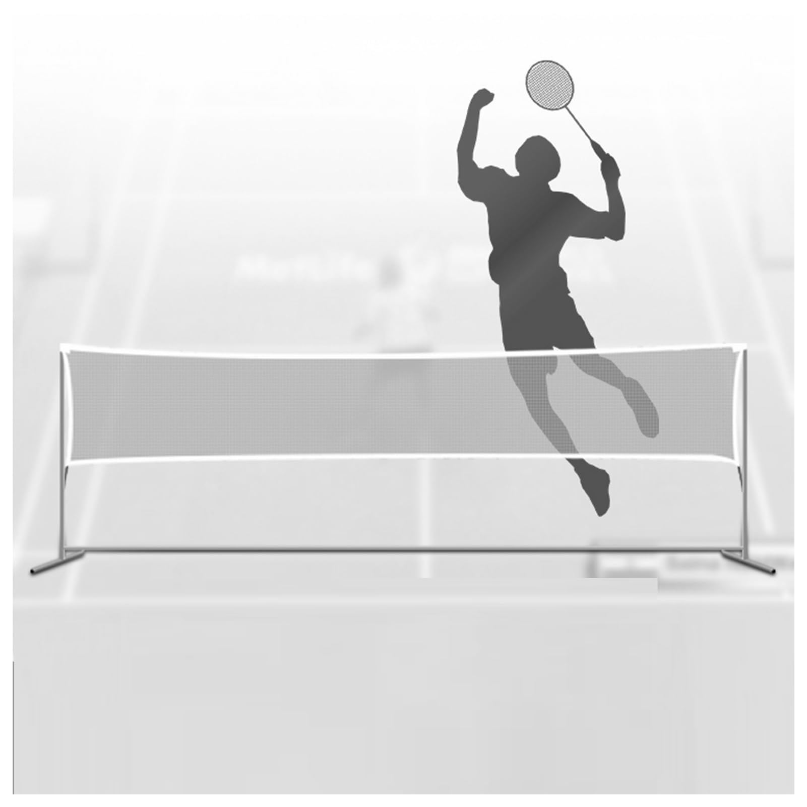 Stojak na siatkę do badmintona, składane bramki do siatkówki do użytku wewnątrz i na zewnątrz, z plecakiem i badmintonem, niezależnym sprzętem treningowym do boiska do baseballu, plaży