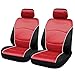 Price comparison product image UKB4C Red Black Modern Look Pair Front Pair Car Seat Covers