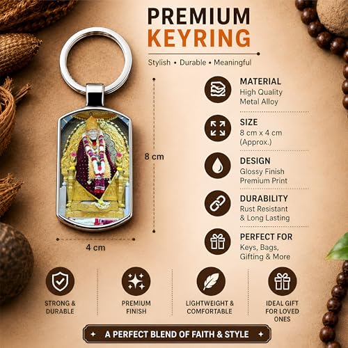 Image of Premium Printed Metal Keychain for Men & Women | High-Definition Artwork Print | Durable Key Ring for Car, Bike, Home & Office Keys | Stylish Decorative Key Holder Gift