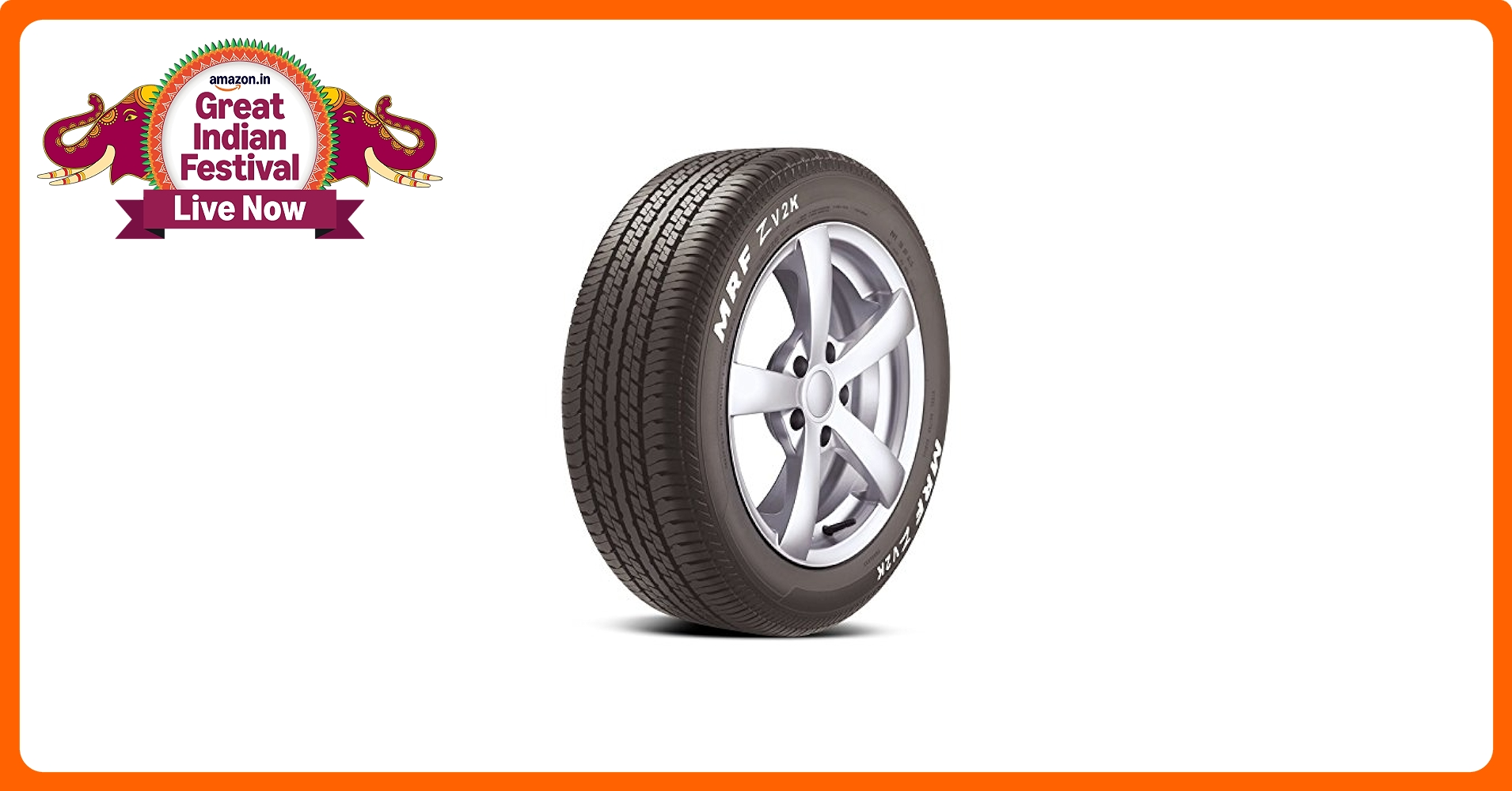 MRF ZV2K 165/80 R14 85S Tube-Type Car Tyre : Amazon.in: Car