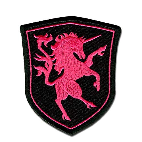 BASTION Morale Patches (Pink Unicorn) | 3D Embroidered Patches with Hook & Loop Fastener Backing | Well-Made Clean Stitching | Christian Patches Ideal for Tactical Bag, Hats & Vest