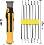 7-Piece 6-In-One Ensemble de tournevis à usage domestique à fonctions multiples magnétiques (Phillips, plat, Torx, Hex, carré, Tri-Wing)