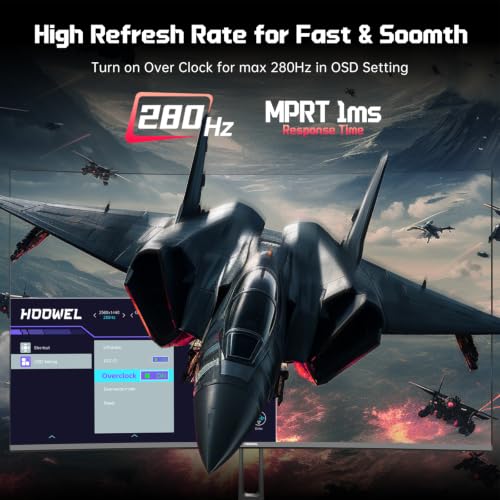 Image of 27 Inch 280Hz 240Hz Curved Gaming Monitor WQHD 2560x1440 Curved 2K Computer Monitor with 2xHDMI 2.1 1xDP1.4, Fast VA 1500R AI Crosshair PIP /PBP (G27F1Q Pro, One HDMI 2.1 Cable Included)