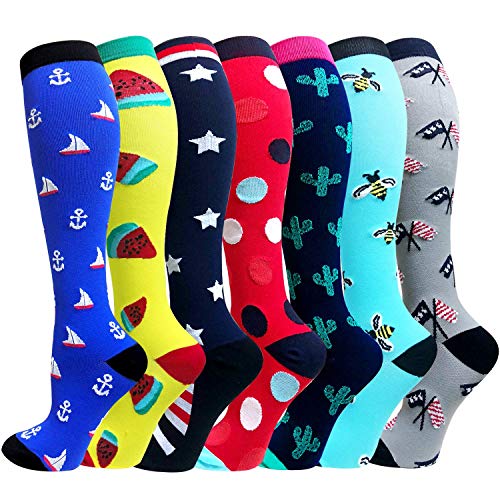 Diu Life Compression Socks for Women and Men-Best Medical, for Running,Nursing,Circulation & Recovery, Hiking Travel & Flight Socks-20-25mmHg