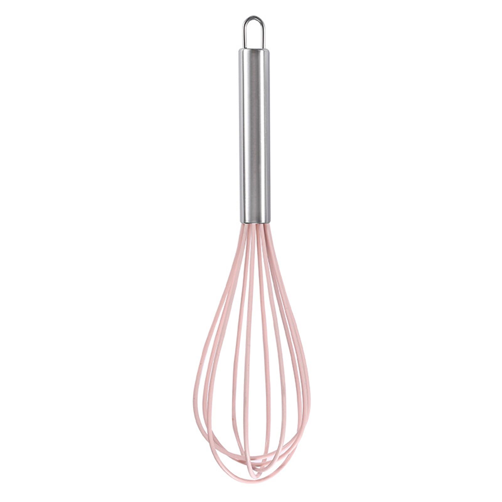 Nihenhao Pink Manual Silicone Whisk Manual Eggs Beater Kitchen Tools Cake Baking Utensil Mixer For Baking And Cooking