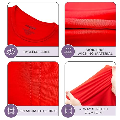 ROCKY Thermal Shirts for Women Fleece Lined Base Layer Tops Long Johns Underwear, Warm Insulated Extreme Cold Weather Pajamas2